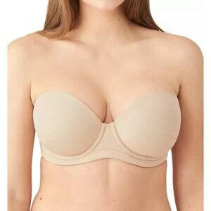Wacoal 854119 Red Carpet Strapless Underwire Bra Size 38DD Sand EUC